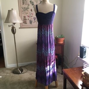 Purple Chevron Maxi Dress